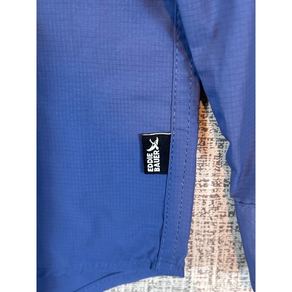 NWT Eddie Bauer Women Blue Mountain Ripstop L/S Top UPF 50+ Classic Fit Large - Picture 7 of 12